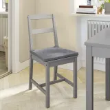 IKEA JUSTINA (ИКЕА ЙУСТИНА) — Подушка на стул, серая 42/35x40x4 см — фото 3