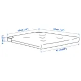 IKEA JUSTINA (ИКЕА ЙУСТИНА) — Подушка на стул, серая 42/35x40x4 см — фото 5