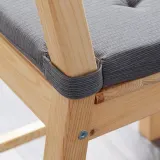 IKEA JUSTINA (ИКЕА ЙУСТИНА) — Подушка на стул, серая 42/35x40x4 см — фото 6