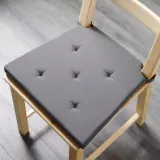 IKEA JUSTINA (ИКЕА ЙУСТИНА) — Подушка на стул, серая 42/35x40x4 см — фото 7