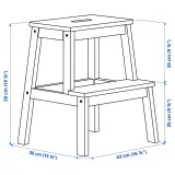 IKEA BEKVÄM (ИКЕА БЕКВЭМ) — Табурет-стремянка, бук 50 см — фото 5
