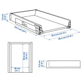 IKEA MAXIMERA (ИКЕА МАКСИМЕРА) — Ящик, низкий, белый 40х60 см — фото 7