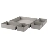 IKEA GRÅSIDAN (ИКЕА ГРОСИДАН) — Коробка, 5 шт., серая — фото 1