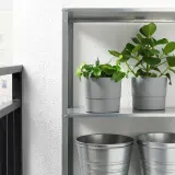 IKEA NYPON (ИКЕА НИПОН) — Кашпо для цветов, для дома и улицы, серое 15 см — фото 4
