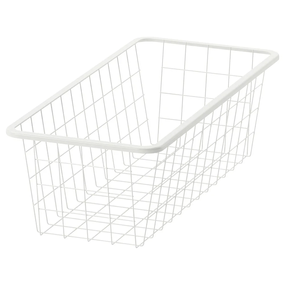 IKEA JONAXEL (ИКЕА ЙОНАКСЕЛ) — Проволочная корзина, белая 25x51x15 см