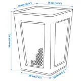 IKEA DRÖNJÖNS (ИКЕА ДРЁНЙЁНС) — Корзина для мусора, белый — фото 5