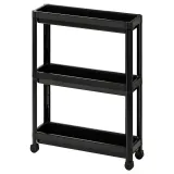 IKEA VESKEN (ИКЕА ВЕСКЕН) — Тележка, чёрный 54х18х71 см — фото 1