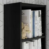 IKEA BILLY (ИКЕА БИЛЛИ) — Надставка, чёрный под дуб 40х28х35 см — фото 2