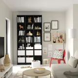 IKEA BILLY (ИКЕА БИЛЛИ) — Надставка, чёрный под дуб 40х28х35 см — фото 3