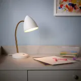 IKEA ISNÅLEN (ИКЕА ИСНОЛЕН) — Настольная лампа LED, белый/цвет латуни — фото 2