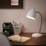 IKEA ISNÅLEN (ИКЕА ИСНОЛЕН) — Настольная лампа LED, белый/цвет латуни — фото 4