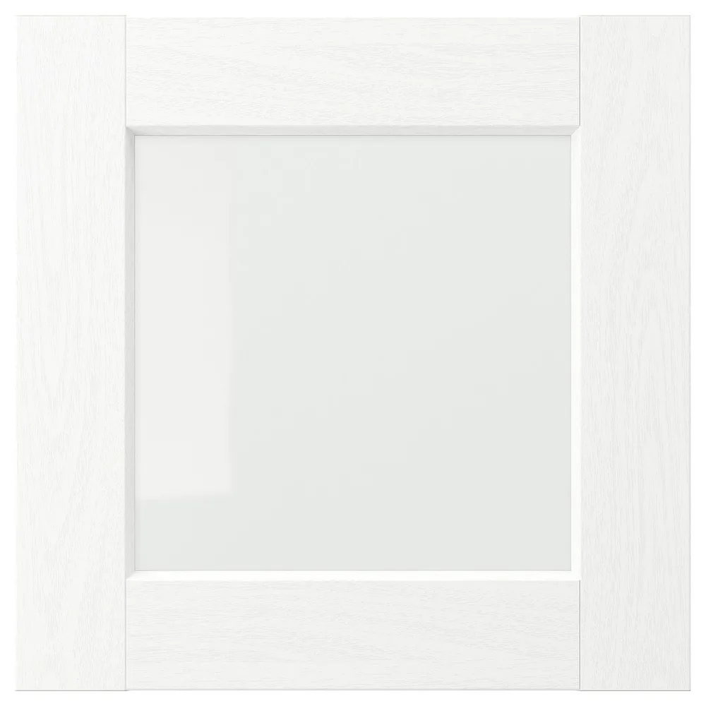 IKEA ENKÖPING (ИКЕА ЕНКЁПИНГ) — Дверь стеклянная, белый под дерево 40x40 см