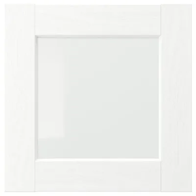 IKEA ENKÖPING (ИКЕА ЕНКЁПИНГ) — Дверь стеклянная, белый под дерево 40x40 см