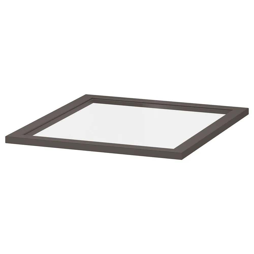 IKEA KOMPLEMENT (ИКЕА КОМПЛИМЕНТ) — Полка стеклянная, тёмно-серый 50x58 см