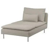 IKEA SÖDERHAMN (ИКЕА СЁДЕРХАМН) — Чехол на шезлонг, Фридтуна светло-бежевый — фото 2