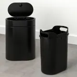 IKEA BROGRUND (ИКЕА БРОГРУНД) — Мусорное ведро с нажимной крышкой, чёрный 4 л — фото 5