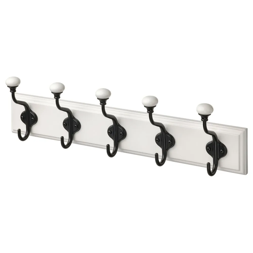 IKEA LANDKRABBA (ИКЕА ЛАНДКРАББА) — Вешалка с 5 крючками, белый 50 см
