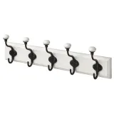 IKEA LANDKRABBA (ИКЕА ЛАНДКРАББА) — Вешалка с 5 крючками, белый 50 см — фото 1