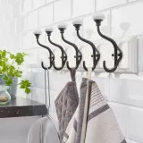 IKEA LANDKRABBA (ИКЕА ЛАНДКРАББА) — Вешалка с 5 крючками, белый 50 см — фото 2