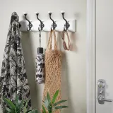 IKEA LANDKRABBA (ИКЕА ЛАНДКРАББА) — Вешалка с 5 крючками, белый 50 см — фото 4
