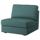 IKEA KIVIK (ИКЕА КИВИК) — Чехол на 1-местный диван-кровать, Kelinge серо-бирюзовый — фото 2