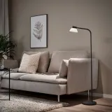 IKEA SAMBORD (ИКЕА САМБОРД) — Напольная лампа для чтения, черный/белый — фото 2