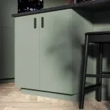 IKEA NICKEBO (ИКЕА НИКЕБО) — Дверца, матовый серо-зелёный 40x40 см — фото 3