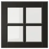 IKEA BODBYN (ИКЕА БОДБИН) — Дверь стеклянная, чёрный 40x40 см — фото 1