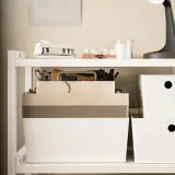 IKEA KUGGIS (ИКЕА КУГГИС) — Органайзер для стола, комплект 2 шт, серо-бежевый/тёмный серо-бежевый 26x35x16 см — фото 8