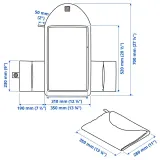 IKEA GRÖNFINK (ИКЕА ГРЁНФИНК) — Коврик для пеленания, складной/зелёный 70x35 см — фото 4
