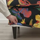 IKEA STRANDMON (ИКЕА СТРАНДМОН) — Чехол на кресло с ушами, Стигсбо разноцветный/чёрный — фото 3