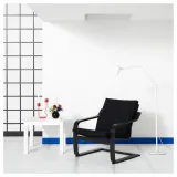 IKEA POÄNG (ИКЕА ПОЭНГ) — Подушка-сиденье для кресла с низкой спинкой, Виссле чёрный — фото 2