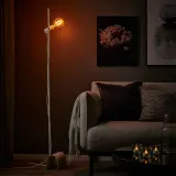 IKEA MOLNART (ИКЕА МОЛНАРТ) — Лампа LED E27 150 люмен, гриб коричневое прозрачное стекло 120 мм — фото 2