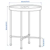 IKEA TORSJÖ (ИКЕА ТОРШЁ) — Столик, имитация золота/стекло 45 см — фото 6