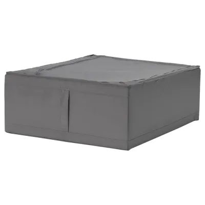 IKEA SKUBB (ИКЕА СКУББ) — Короб для хранения одежды/белья, тёмно-серый 43x53x19 см