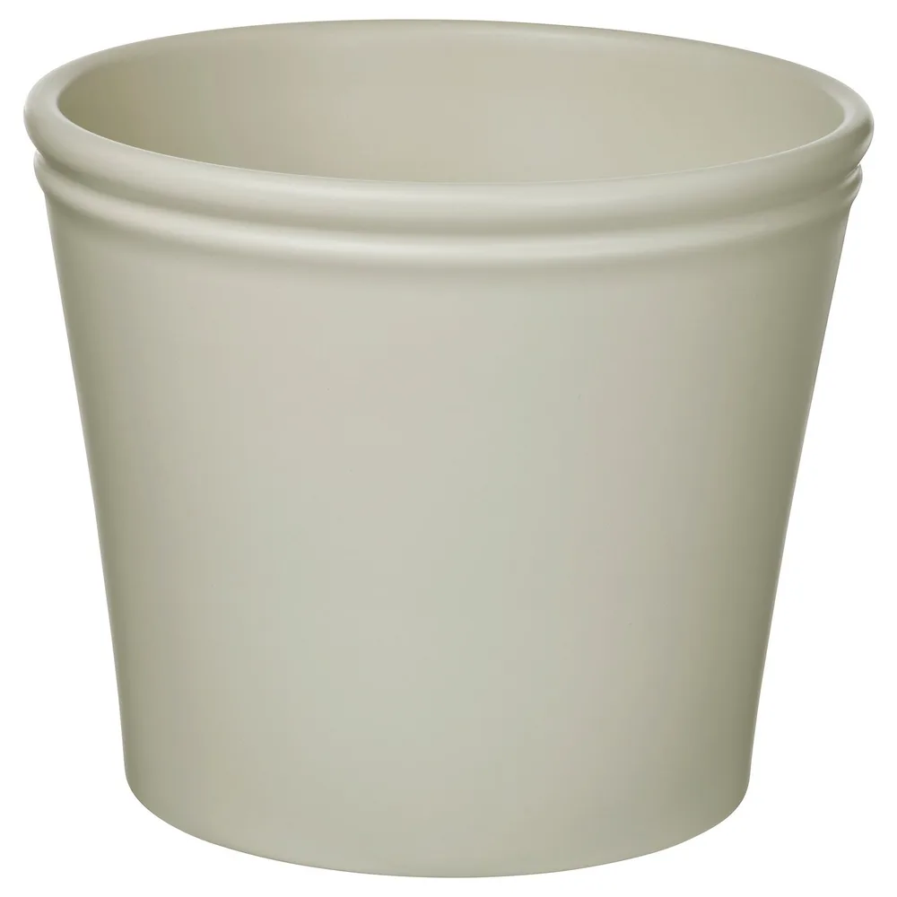 IKEA KÖRSBÄRSBJÖRK (ИКЕА КЁРСБЭРСБЙЁРК) — Кашпо, светлый серо-бежевый 24 см