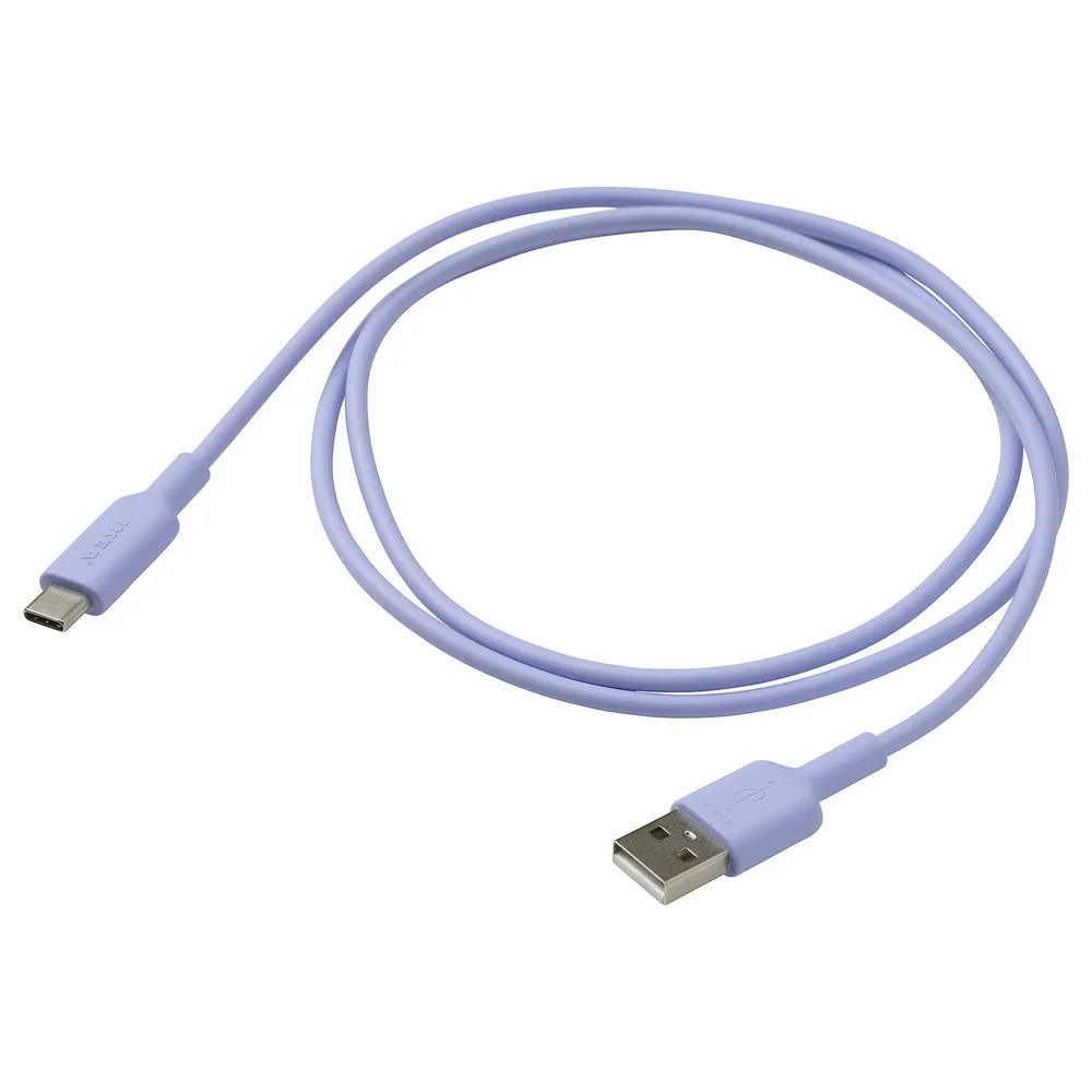 IKEA SITTBRUNN (ИКЕА СИТТБРУНН) — Кабель USB-A/USB-C, сиреневый 1.0 м