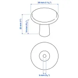 IKEA KALERUM (ИКЕА КАЛЕРУМ) — Ручка-кнопка, цвет латуни 30 мм — фото 5