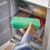 IKEA PRUTA (ИКЕА ПРУТА) — Контейнер для сэндвича с крышкой, лиловый/зелёный 22x14x5 см — фото 7