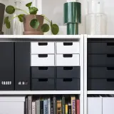 IKEA FJÄDERHARV (ИКЕА ФЙЭДЕРХАРВ) — Накопитель для документов, антрацит — фото 4