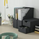 IKEA FJÄDERHARV (ИКЕА ФЙЭДЕРХАРВ) — Накопитель для документов, антрацит — фото 5