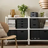 IKEA FJÄDERHARV (ИКЕА ФЙЭДЕРХАРВ) — Накопитель для документов, антрацит — фото 7