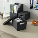 IKEA FJÄDERHARV (ИКЕА ФЙЭДЕРХАРВ) — Коробка с крышкой, антрацит 18x25x16 см — фото 2