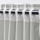 IKEA GINSTMOTT (ИКЕА ГИНСТМОТТ) — Штора, 2 шт, белая/на тесьме 145x300 см — фото 4