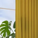 IKEA GINSTMOTT (ИКЕА ГИНСТМОТТ) — Штора, 2 шт, жёлтая/на тесьме 145x300 см — фото 3