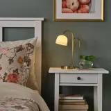 IKEA TVÅMASTAD (ИКЕА ТВОМАСТАД) — Переносная светодиодная лампа, на батарейках латунь/опаловое белое стекло — фото 3