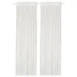 IKEA BERGNEJLIKA (ИКЕА БЕРГНЕЙЛИКА) — Тюль, 1 пара, белая/на тесьме 145x250 см — фото 1