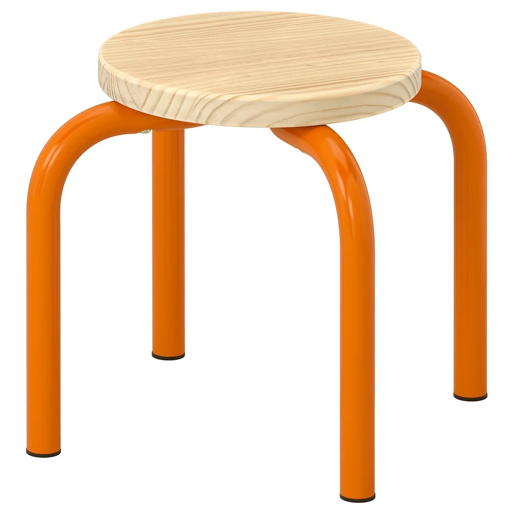 IKEA GREJSIMOJS (ИКЕА ГРЕЙСИМОЙС) — Табурет детский, дерево/оранжевый