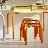 IKEA GREJSIMOJS (ИКЕА ГРЕЙСИМОЙС) — Табурет детский, дерево/оранжевый — фото 4