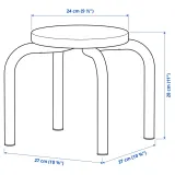 IKEA GREJSIMOJS (ИКЕА ГРЕЙСИМОЙС) — Табурет детский, дерево/оранжевый — фото 6